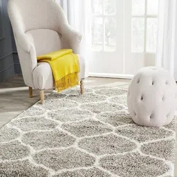 Banchmark Home Furnishings Grey Melange Geometric Handmade Woollen Carpet-image-32