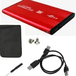 AlexVyan Red 2.5 Inch USB 2.0 External SATA Hard Drive Case for Laptop Hard Disks 2.5 inch LAPTOP CASING-43