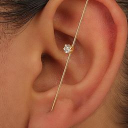 TheVineGirl Women Single Contemporary Zircon Studded Ear Cuff Earring-image-38