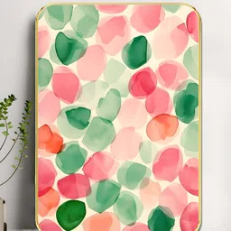 Myntra Elegant Homes White & Pink Printed Abstract Watercolour Sparkle Wooden Wall Art-image-30