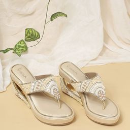 V-WALK Women Embellished Open Toe Flats-image-77