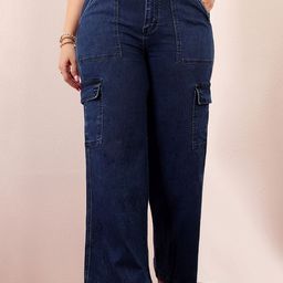 Miss Chase A+ Women Wide Leg High-Rise Stretchable Jeans-picture-22