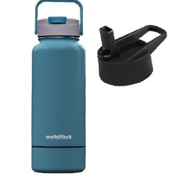 MELBIFY Blue Brand Logo Printed Thermosteel Hot & Cold Insulated Water Bottle - 1L-image-65
