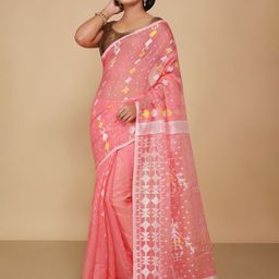 BENGAL HANDLOOM Woven Design Art Silk Jamdani Saree-image-73