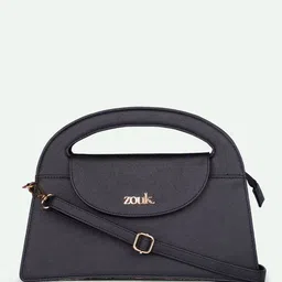 ZOUK Printed Structured Sling Bag with Tasselled image 4