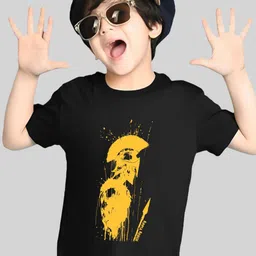 AUSK Boys Printed Extended Sleeves Raw Edge T-shirt-4