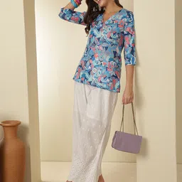 Anouk Rustic Ethnic Motifs Printed V-Neck Kurti-28