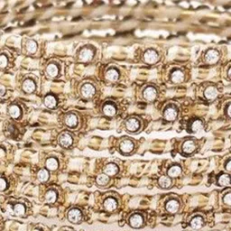 leshya Set Of 12 Artificial Stones and Beads Studded Thread Bangles image 2