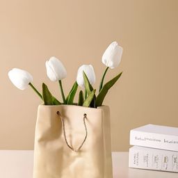 Cortina Yellow Hand Bag Shaped Vase-picture-43
