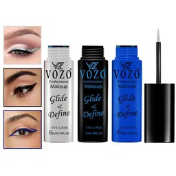 VOZO Set Of 3 Glide & Define Infusion Essential Liquid Eyeliner-5 ml Each-Shade- 03-04-08 image 3