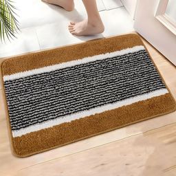 Aura Gold & Black Textured Anti-Skid Doormat-41