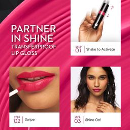SUGAR Partner In Shine Transferproof Lip Gloss With Vitamin E-3ml-11 Ruby Rioja image 5