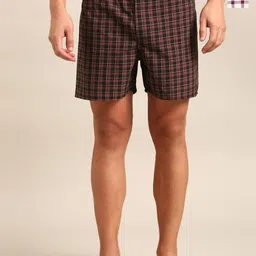 JOVEN Pack Of 2 Checked Pure Cotton Boxers JB2C036-17