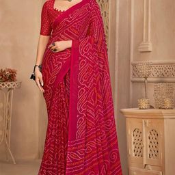 Reboot Fashions Bandhani Pure Chiffon Designer Bandhani Saree-picture-57