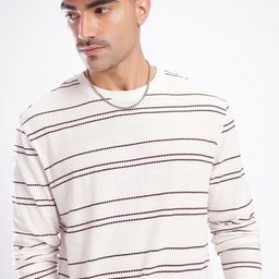 glitchez Street Smart Self Striped Relaxed Fit T-shirt-image-22