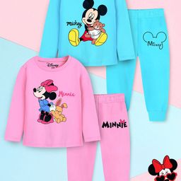 Disney By Miss and Chief Girls Printed T-shirt with Pyjamas-image-67