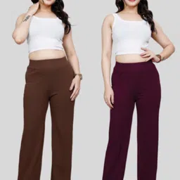 NUCOUTHS Women Pack of 2 Original High-Rise Regular Trousers-picture-25