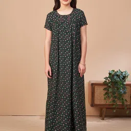 Sand Dune Women Printed Maxi Nightdress-image-93
