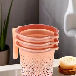 Kuber Industries Beige & White 3 Pieces Geometric Printed Mugs 1.5 L Each-38