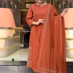 KALINI Women Floral Printed Kurta with Palazzo & Dupatta-10