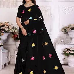 Sadika Embroidered Saree-image-14