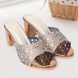Anouk Embellished Party Block Sandals-43