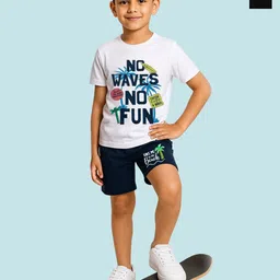 YK Boys Printed T-shirt with Shorts-image-16
