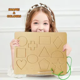 plus shine Geometric Shape Learning Slate Writing Practice Shapes Tracing Boards for Kids image 2