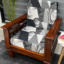 ohello Black 4 Pieces Self Design Sofa Cover-image-74