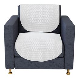 Kuber Industries White Cotton Self Design Sofa Cover-21