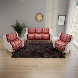 Aura Multicoloured Polyester Sofa Cover-image-32