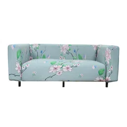 HOUSE OF QUIRK Grey & Pink Flower Printed 3-Seater Non-Slip Sofa Cover image 5