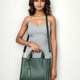 Mast & Harbour PU Structured Shoulder Bag with Tasselled image 2