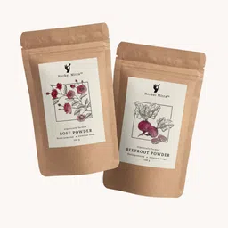 Herbal Mitra Set Of 2 Rose Powder & Beetroot Powder For Face Pack - 100 g Each-1