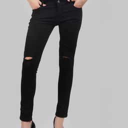 LINARIA Women Classic Tapered Fit Slash Knee Jeans-picture-21