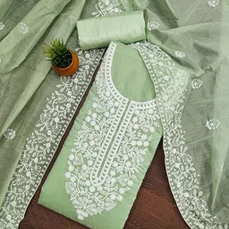 MANVAA Embellished Unstitched Dress Material-image-12