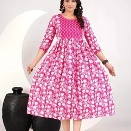 KIAARON Women Floral Printed Floral Maternity Anarkali Kurta-picture-54