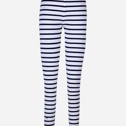 Bodycare Kids Girls Printed Cotton Tighty White & Blue Leggings-image-33