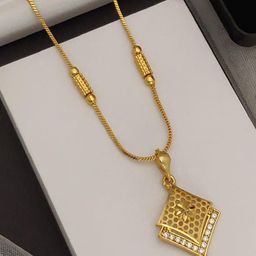 RUPALI FASHION Gold Plated Beaded Pendant & Chain-image-10