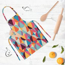ArtzFolio Blue & Red Printed Pure Cotton Apron-8