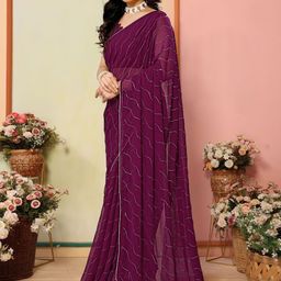DIVASTRI Women Purple Sarees-picture-20