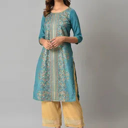 AURELIA Women Printed Sequinned Kurta-image-19