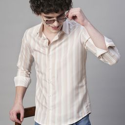 TRYBUY.IN Men Standard Multi Stripes Opaque Striped Casual Shirt-image-77