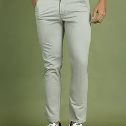 Indian Needle Men Relaxed Tapered Fit Easy Wash Chinos Trousers-image-88
