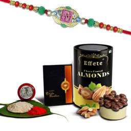 DeoDap Unisex 3 Pieces Beaded Rakhi Gift Set-image-8