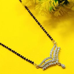 DIVYANSHI COLLECTION Brass American Diamond Silver-Plated Jewellery Set-41