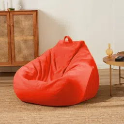 kam's lieu 4XL Bean Bag with Footrest | Ready To Use Faux Leather Teardrop Bean Bag With Bean Filling image 4