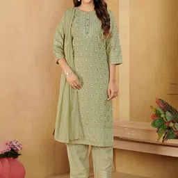 Laxmipati Women Ethnic Motifs Printed Regular Pure Cotton Kurta Set-picture-11