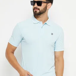 RENUOVO Men Solid Polo Collar Cotton Slim Fit T-shirt-picture-11
