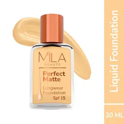 MILA BEAUTE Perfect Matte Long Wear SPF15 Foundation - 30 ml - Natural Beige - 02-48